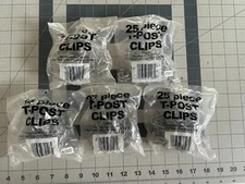 NEW 5-pack 25/PC DO IT BEST by Franklin Industries T-Post Fence Clips Galvanized