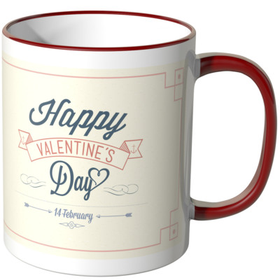WANDKINGS Tasse, Spruch ''My love is a deep as the Ocean Valentine'' ver. Farb. 