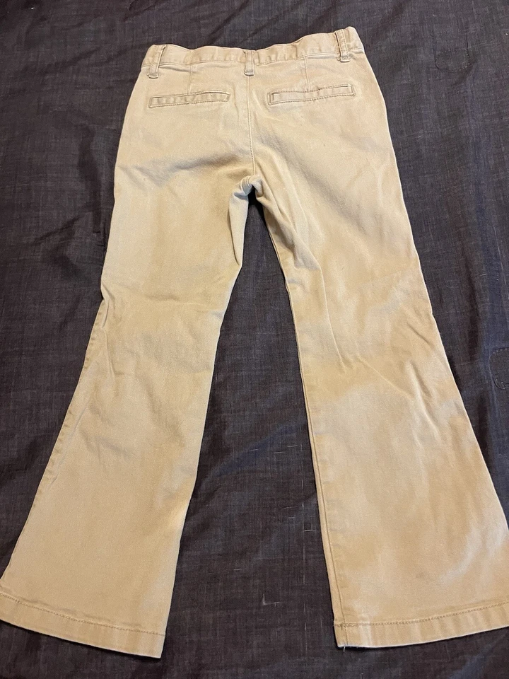 The Children's Place Girl's Uniform Bootcut Khaki Pants Size 5 - Image 2 of 3