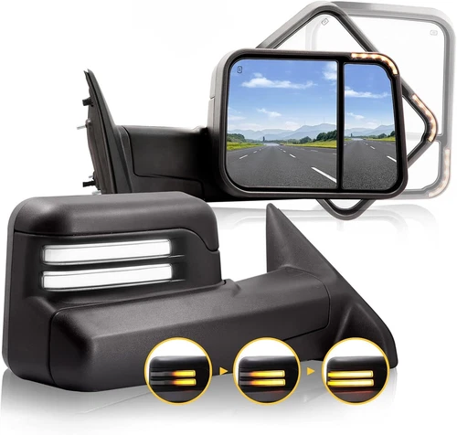 Switchback Power Heated Tow Mirrors For 2009-2018 Dodge Ram 1500 2500 3500