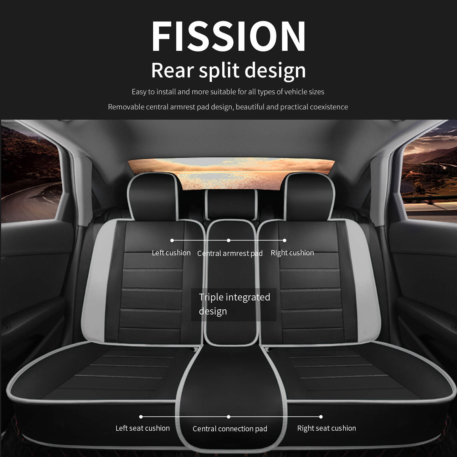 Car Seat Cover Full Set 2/5 Seater Luxury Leather For Kia Sorento 2003