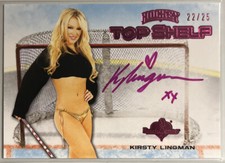 Kirsty Lingman 2014 Benchwarmer Hockey Top Shelf Pink Foil Autograph 22/25