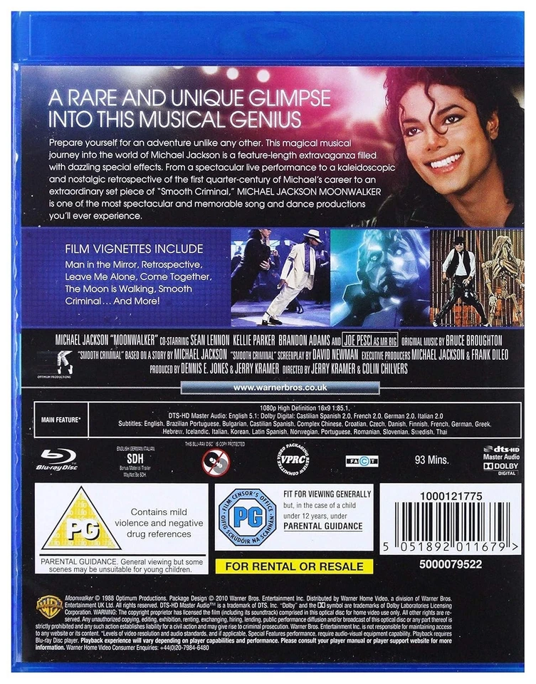 Michael Jackson's Moonwalker Blu-ray Region Free Foto 2 de 3