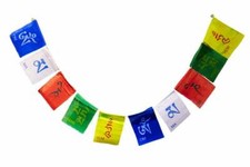 Om Mani Padme Hum Prayer Flags 6 realms Cotton Tibetan Handmade Small Size