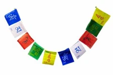 Om Mani Padme Hum Prayer Flags 6 realms Cotton Tibetan Handmade Small Size