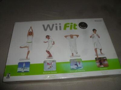 NEW NINTENDO Wii FIT BALANCE BOARD & GAME BUNDLE SET FITNESS EXERCISE NIB 