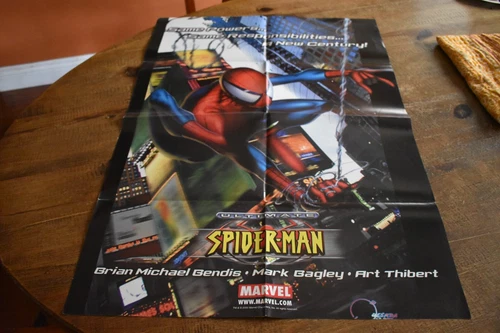 Ultimate Spider-Man, promo poster, Marvel comics, 2000,Joe Quesada,36x24, folded