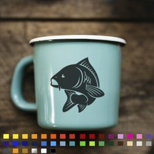 2x Karpfenangeln Aufkleber Sticker für Beche...
