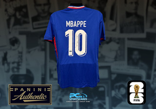 Kylian Mbappe Signed Auto Soccer Blue #10 Jersey Panini Authentic COA DJ7
