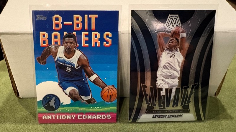 Lot of three (3) Anthony Edwards Hoops, Topps / Signature Class Insert TWolves