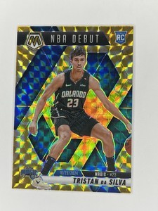 2024-25 PANINI MOSAIC TRISTAN DA SILVA NBA DEBUT REACTIVE YELLOW MOSAIC PRIZM