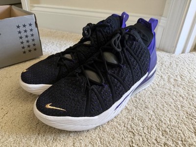 Nike Lebron XVIII 18 LA LAKERS Black Purple Gold 11 CQ9283-004 Los Angeles NBA
