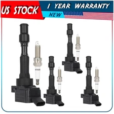 4 For L4 2.0L Elantra Kona Sonata Forte Optima Ignition Coil Spark Plug