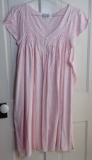 Miss Elaine Size 1X Pink Print Nightgown Sleepwear Pajama Cottagecore