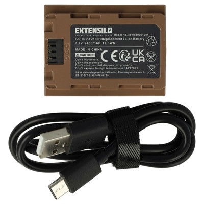 Akku für Sony Alpha A7 III A6600 9 II A6700 9R 9S A7C R A7 Mark 3 2400mAh 7,2V