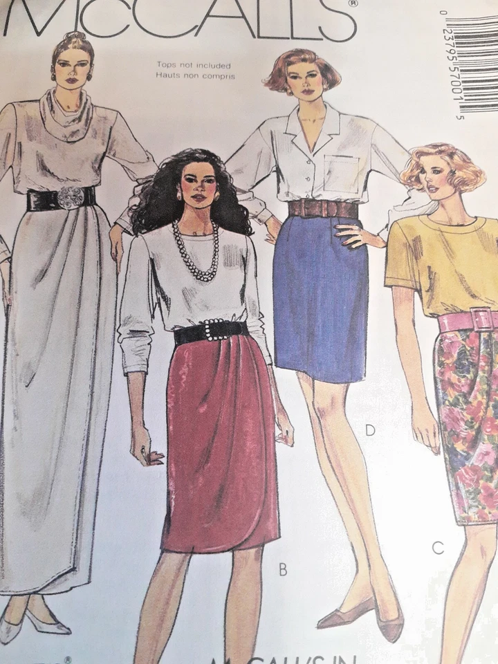 McCall's 5700 Skirt Mock Wrap Sewing Pattern Ladies 8 10 12 UC Pencil Straight - Image 2 of 4