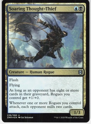 Soaring Thought-Thief Uncommon Zendikar Rising Magic: The Gathering Foil NM