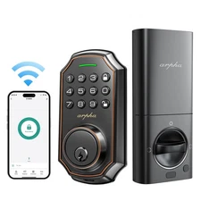 ARPHA D180W Keyless Entry Smart Door Lock Deadbolt Auto Lock APP Control 50Codes