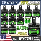1-10X 8.0Ah 18V Lithium-Ion For RYOBI P108 P107 One Plus High Capacity Battery