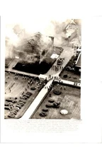 1978 Pontiac Prison Riot Photograph Illinois Inmates Fire Emergency Aerial View