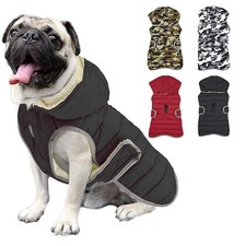 Winter Hundejacke with Abnehmbarem Hut, Hundemantel Wasserdicht Reflektierend Hu
