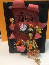 Handmade Junk Journal 'Halloween Trick or Treat' Lights up 