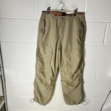 Vintage Gap Trousers Mens Extra Small Beige Cargo Utility Baggy Parachute Y2K*