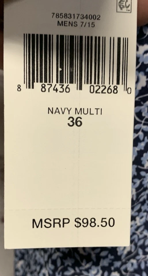 Pantalones Cortos de Golf RLX Ralph Lauren 9" Calce Clásico Floral Hombres Talla 36 Blanco Azul Nuevos con Etiquetas Foto 4 de 4