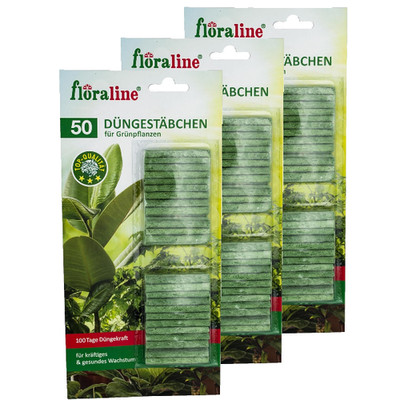 floraline  | 150x Grünpflanzen - Düngestäbchen | pro Stäbchen: Dünger für bis zu