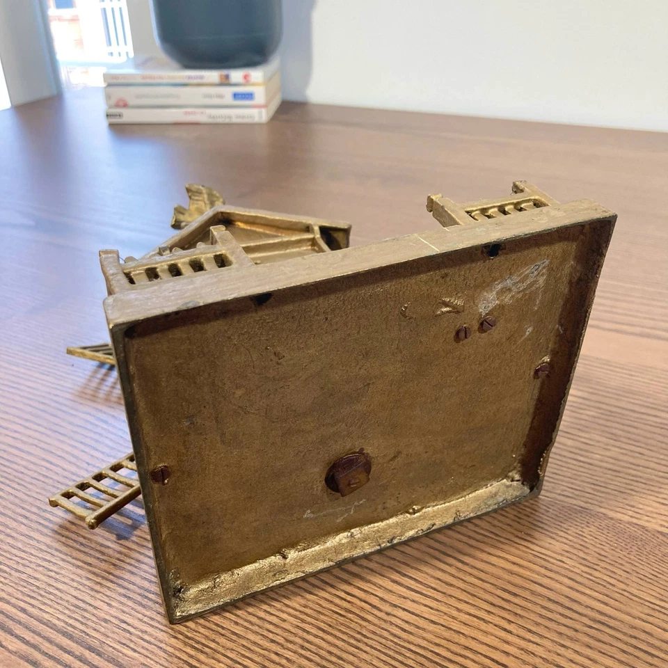 Tirelire Ancienne en Fonte 1910 – Moulin à Vent avec Personnage – Déco champêtre - Photo 2/4