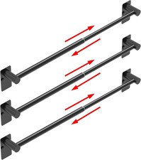 Towel Bar, Adhesive or Drill Wall Mount, Matte Black, 3 Pack