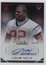2014 Panini Rookies & Stars 34/75 Louis Nix III #166 Auto 0v1