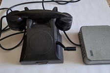 Telefono a monovella Fatme in bachelite con scatola suoneria 