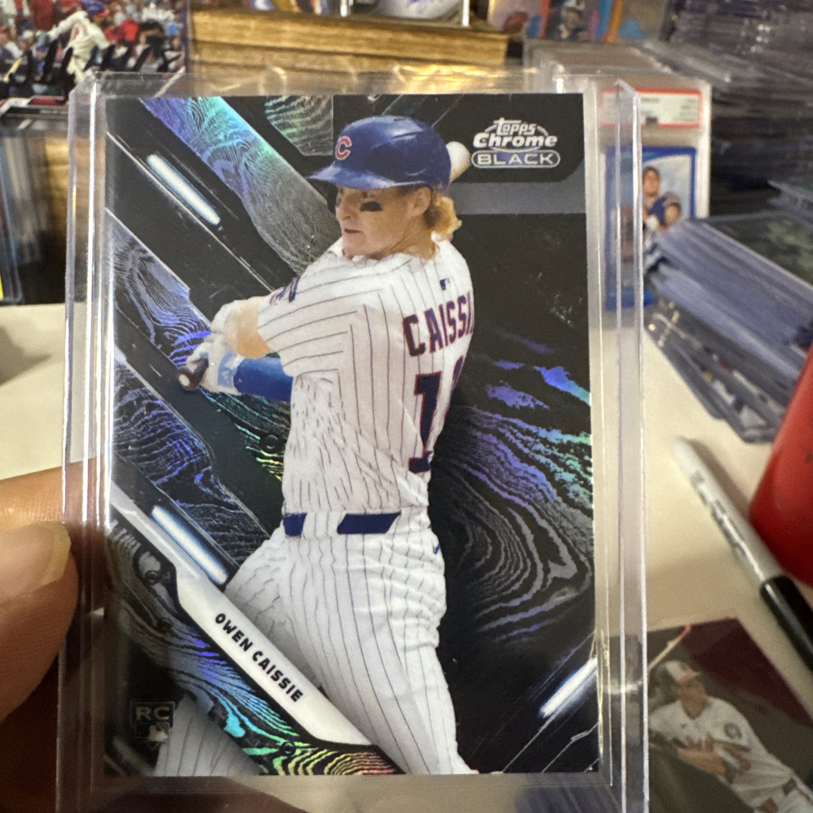 OWEN CAISSIE 2026 TOPPS CHROME BLACK ROOKIE DAMASCUS CASE HIT SSP #DAM-24 Q3967