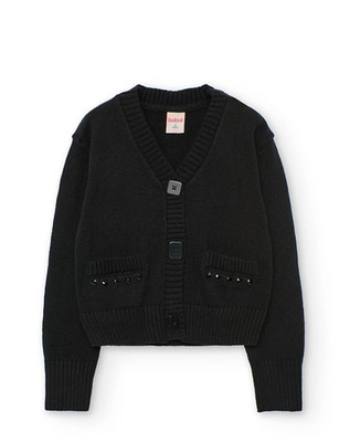 722359 Boboli Mädchen Strickjacke Jacke exclusiv schwarz NEU Gr. 128 - 164