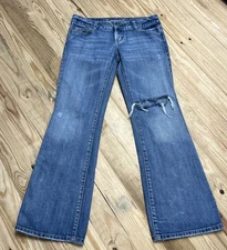 American Eagle Favorite Boyfriend Womens 4S Blue Jeans Bootcut Low Rise