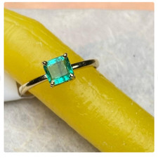 Natural Emerald Ring 925 Sterling Silver Ring Handmade Ring Wedding Ring