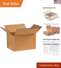 Durable 8x6x5 Kraft Corrugated Boxes - Perfect for Moving and Storage, 25 Count