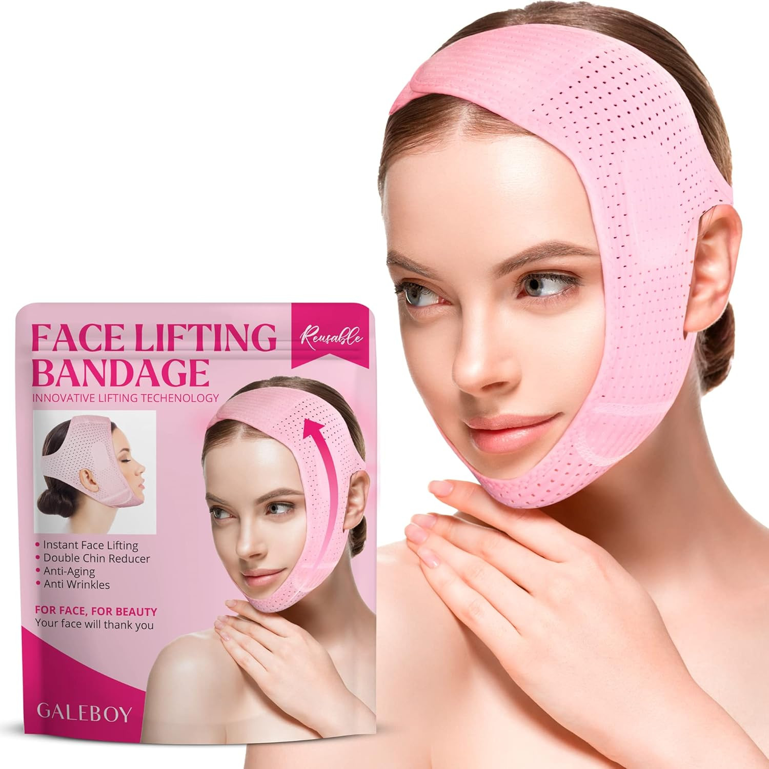 Fascia Riduttrice Doppio Mento Professionale - Maschera Lifting V