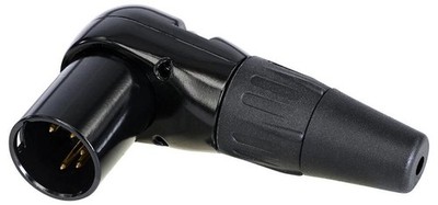 REAN - rechtwinklige / 90 Grad 5-polige XLR-Buchse, Stecker, versilberte Kontakte