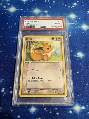 2006 Pokemon POP Series 3 Eevee #13/17 PSA 8