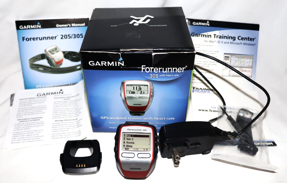 Garmin Forerunner 305 GPS Running Fitness Watch With Charger Works Fully Tested Review of Garmin Forerunner 305 | DC Rainmaker main image 4