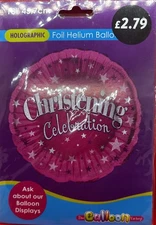 Foil Helium Balloon “Christening Celebration” PARTY 45.7cm Pink