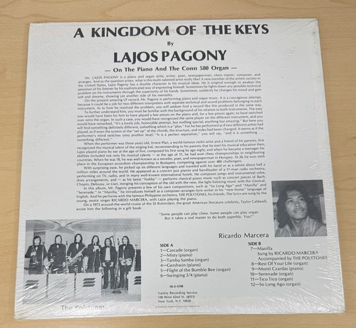 Lajos Pagony A Kingdom Of The Keys Klavier Vinyl Schallplatte Album 33 versiegelt - Bild 2 von 5