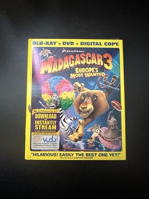 Madagascar 3: Europes Most Wanted (Blu-ray & DVD) - NEW Sealed