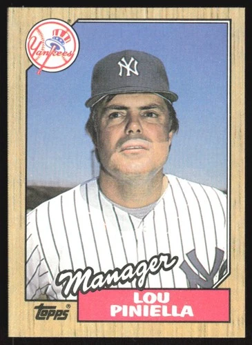 1987 Topps Manager Lou Piniella #168 New York Yankees