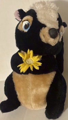 Vintage Disney Applause Bambi Flower Skunk Girl Stuffed Animal Plush Toy 10 