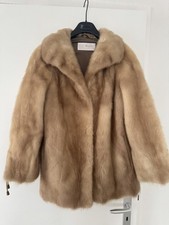 Mantel Nerz Echtpelz Gr. 38 beige Saga Mink 