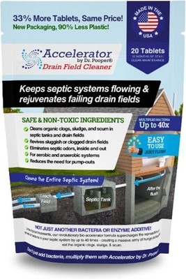 Pooper Septic Tank Treatment 20ct Drain Field Cleaner Tablets Odor _SALE OFF