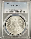 1888-P Morgan Dollar PCGS MS63 BLAZING WHITE!